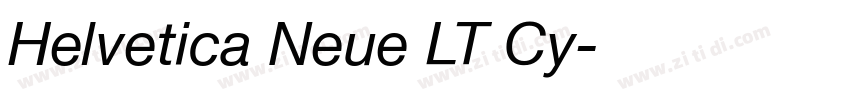 Helvetica Neue LT Cy字体转换